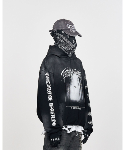 SCHISM INDUCING(スキズムインデューシング)の「EMO HOODIE CHARCOAL(パーカー・レディース・その他・MEDIUM/LARGE)」の11枚目の写真