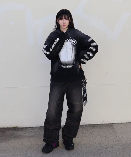 SCHISM INDUCING(スキズムインデューシング)の「EMO HOODIE CHARCOAL(パーカー・レディース・その他・MEDIUM/LARGE)」の19枚目の写真