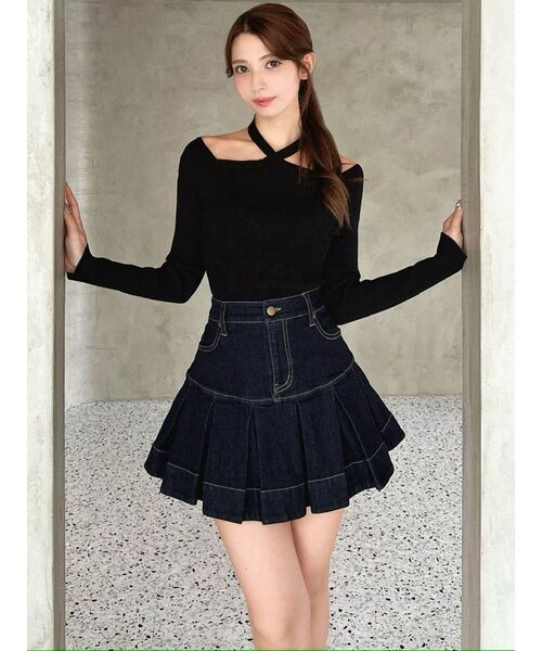 RESEXXY(リゼクシー)の「ボリュームフリルデニムスカート(デニムスカート・レディース・インディゴブルー/グレー・FREE)」の10枚目の写真