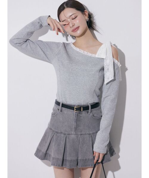 RESEXXY(リゼクシー)の「ボリュームフリルデニムスカート(デニムスカート・レディース・インディゴブルー/グレー・FREE)」の15枚目の写真