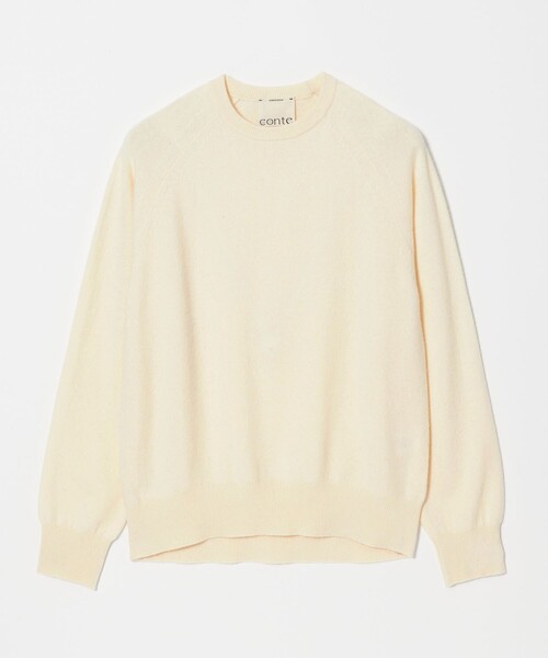 conteのウールクルーネックニット セール】＜conte＞ウール クルーネックニット（ニット/セーター