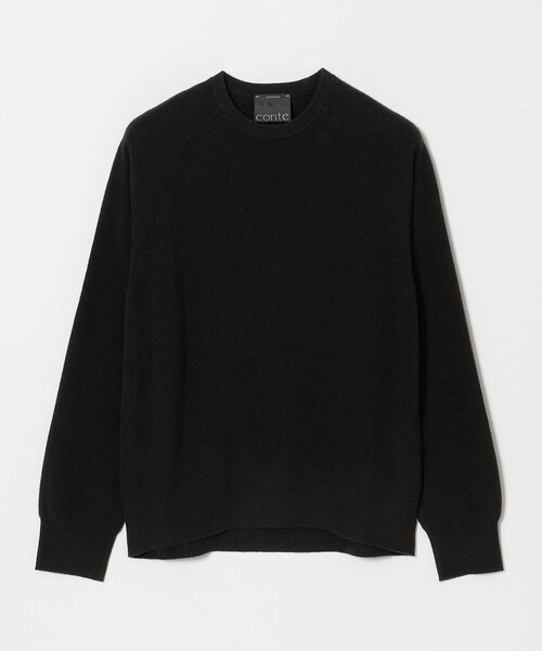 conteのウールクルーネックニット セール】＜conte＞ウール クルーネックニット（ニット/セーター