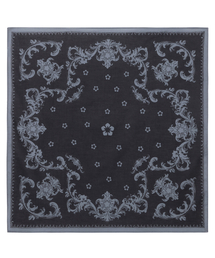 ULKIN（ウルキン）の「ムグンアカンサスバンダナ_チャコール（バンダナ/スカーフ）」