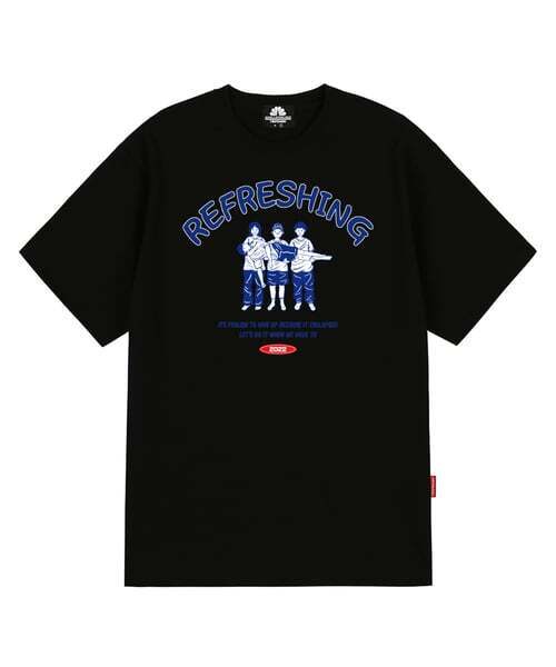 TRIPSHION(トリップション)の「REFRESHING FRIENDS GRAPHIC Tシャツ - ブラック(Tシャツ/カットソー・メンズ・その他・LARGE/MEDIUM/X-LARGE)」の1枚目の写真