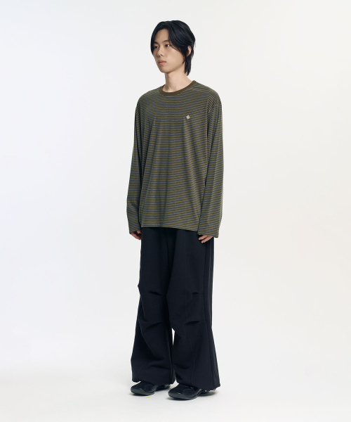 SLOW RECORD HOUSE(スローレコードハウス)の「ストライプロングスリーブ_カーキ(Tシャツ/カットソー・レディース・その他・MEDIUM/LARGE)」の10枚目の写真