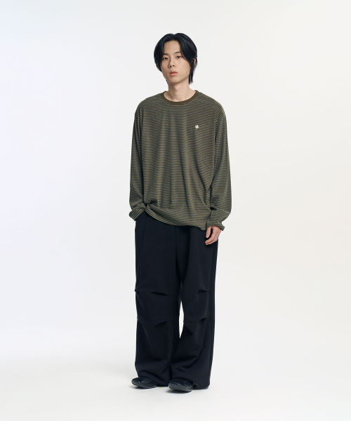 SLOW RECORD HOUSE(スローレコードハウス)の「ストライプロングスリーブ_カーキ(Tシャツ/カットソー・レディース・その他・MEDIUM/LARGE)」の11枚目の写真