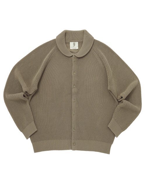 A NOTHING(アナッシング)の「ROUND-COLLAR 7G KNIT CARDIGAN (Beige)(カーディガン/ボレロ・レディース・その他・LARGE/MEDIUM)」の1枚目の写真