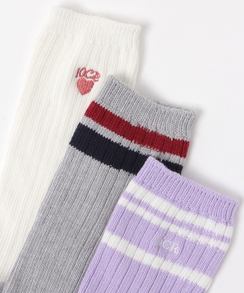 repipi armario(レピピ アルマリオ)の「【10C REPIPI】【3足セット】ルーズソックス(ソックス/靴下・キッズ・ブラック系その他/パープル系その他・SMALL)」の13枚目の写真