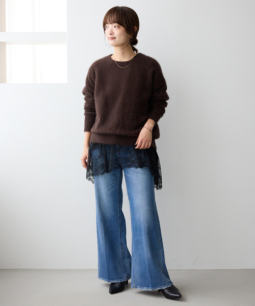 追加3》レースコンビカットソー（Tシャツ/カットソー）｜SLOBE IENA