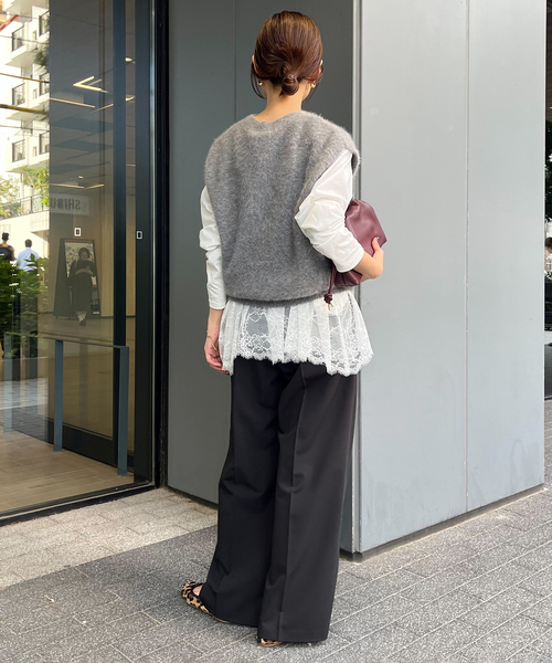 新品未使用 SLOBE IENA スローブイエナ レースコンビカットソー 追加3》レースコンビカットソー（Tシャツ/カットソー）｜SLOBE IENA