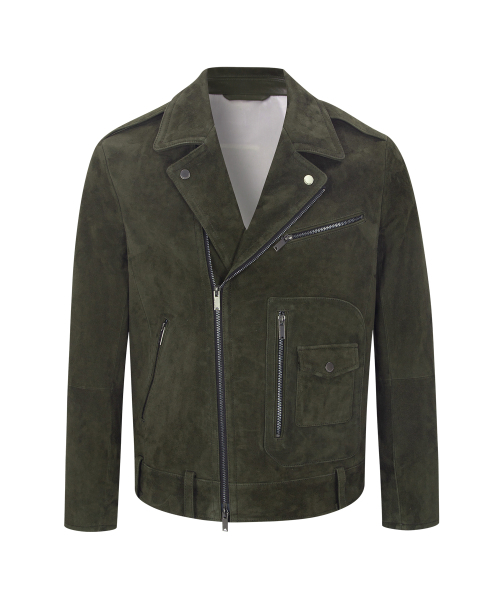 UNGIMMICK(アンジミック)の「SUEDE RIDER JACKET (KHAKI / GOATSKIN)(ライダースジャケット・メンズ・その他・MEDIUM/LARGE)」の1枚目の写真