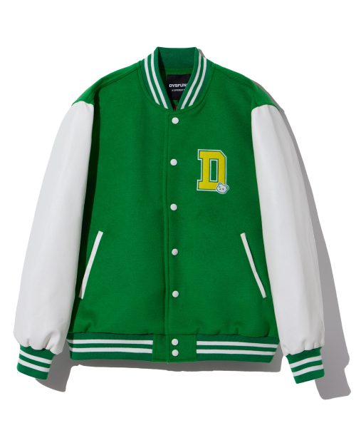 DYSFUNCT(ディスファンクト)の「D LOGO STADIUM JACKET (GREEN)(スタジャン・レディース・その他・LARGE)」の3枚目の写真