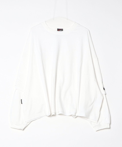 ADAM PATEK（アダムパテック）の「【ADAMPATEK/アダムパテック】wide boxcut layered long sleeve ワイドロンTee（Tシャツ/カットソー・メンズ・ブラック/ホワイト・1/2）」の2枚目の写真
