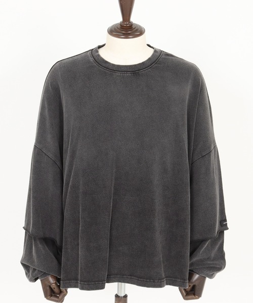 ADAM PATEK（アダムパテック）の「【ADAMPATEK/アダムパテック】wide boxcut layered long sleeve ワイドロンTee（Tシャツ/カットソー・メンズ・ブラック/ホワイト・1/2）」の13枚目の写真