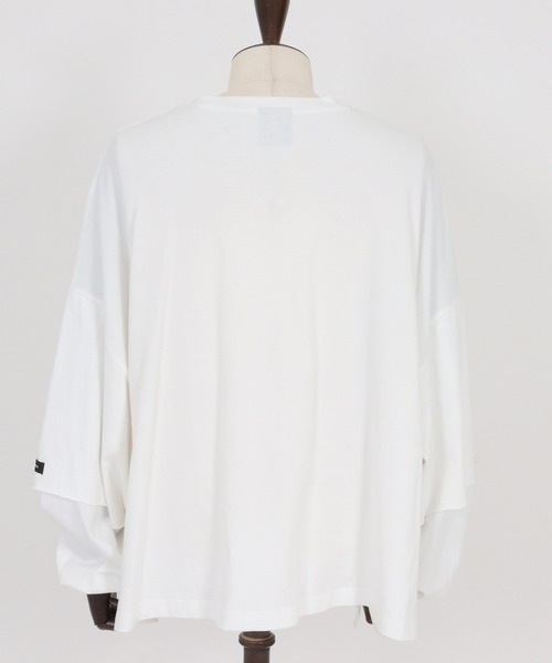 ADAM PATEK（アダムパテック）の「【ADAMPATEK/アダムパテック】wide boxcut layered long sleeve ワイドロンTee（Tシャツ/カットソー・メンズ・ブラック/ホワイト・1/2）」の16枚目の写真