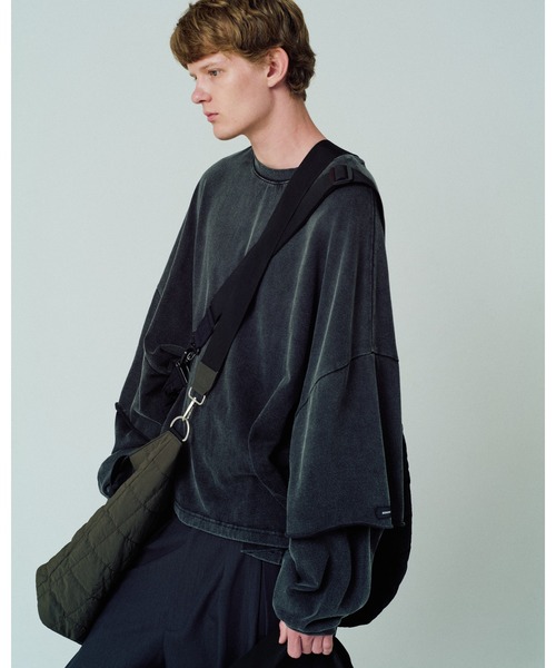 ADAM PATEK（アダムパテック）の「【ADAMPATEK/アダムパテック】wide boxcut layered long sleeve ワイドロンTee（Tシャツ/カットソー・メンズ・ブラック/ホワイト・1/2）」の20枚目の写真