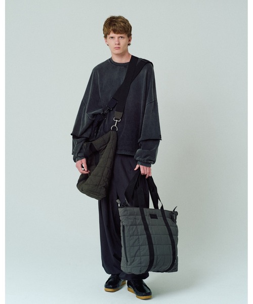 ADAM PATEK（アダムパテック）の「【ADAMPATEK/アダムパテック】wide boxcut layered long sleeve ワイドロンTee（Tシャツ/カットソー・メンズ・ブラック/ホワイト・1/2）」の21枚目の写真