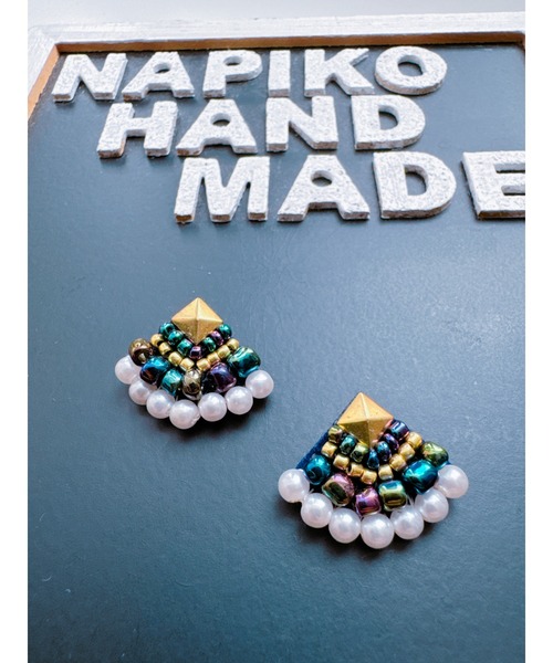 tone（トーン）の「【NAPIKO】扇型ピアス(MA)（ピアス（両耳用）・レディース・B/G/I/C/D/E/A/H/J/F/O/Q/P/K/L/M/N/その他1/その他2・FREE）」の8枚目の写真