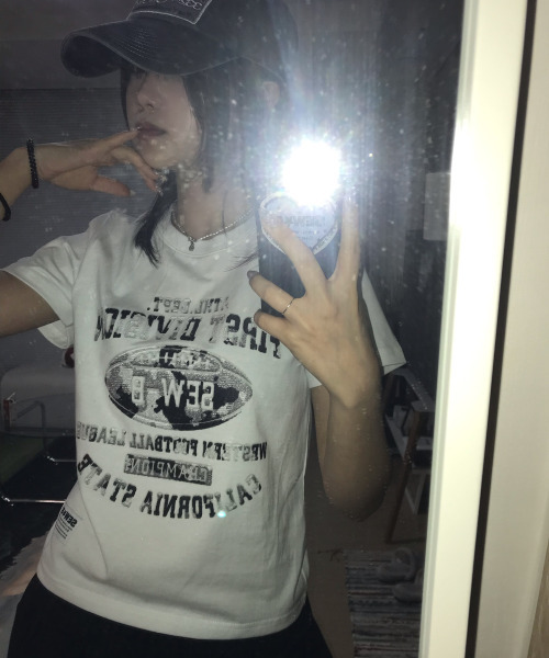 SEW-B(ソービー)の「カモテキストセミクロップ半袖Tシャツ(Tシャツ/カットソー・レディース・その他・FREE)」の1枚目の写真