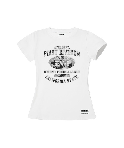 SEW-B(ソービー)の「カモテキストセミクロップ半袖Tシャツ(Tシャツ/カットソー・レディース・その他・FREE)」の2枚目の写真