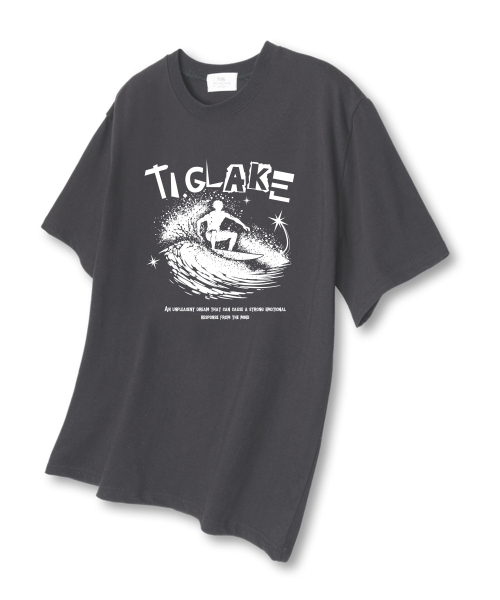 TI.GLAKE(ティーグレイク)の「サーフボーイ オーバーサイズ 半袖Tシャツ ダークグレー(Tシャツ/カットソー・レディース・その他・LARGE/X-LARGE/XX-LARGE)」の1枚目の写真
