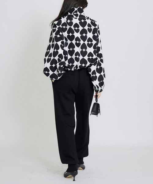 PICCIN(ピッチン)の「ビッグカラーグログランリボンブラウス(シャツ/ブラウス・レディース・ホワイト系その他/ネイビー/アイボリー・M)」の4枚目の写真