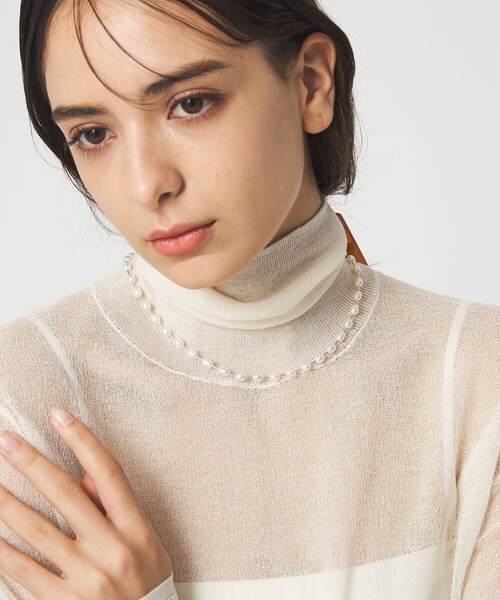 green label relaxing(グリーンレーベルリラクシング)の「<Kara Yoo>Mila ネックレス(リング・レディース・ホワイト・FREE)」の3枚目の写真