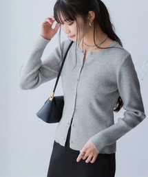 nissen | ムースタッチニット コンパクトクルーネックカーディガン（静電気防止・毛玉防止）＜大きいサイズ有＞(ニット/セーター)