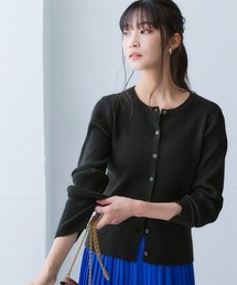 nissen | ムースタッチニット コンパクトクルーネックカーディガン（静電気防止・毛玉防止）＜大きいサイズ有＞(ニット/セーター)