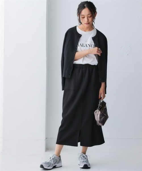 nissen（ニッセン）の「ムースタッチニット コンパクトクルーネックカーディガン（静電気防止・毛玉防止）＜大きいサイズ有＞（ニット/セーター・レディース・ライトピンク/ブラック/杢グレー/サンドベージュ・3L/LL/L/M/S）」の13枚目の写真