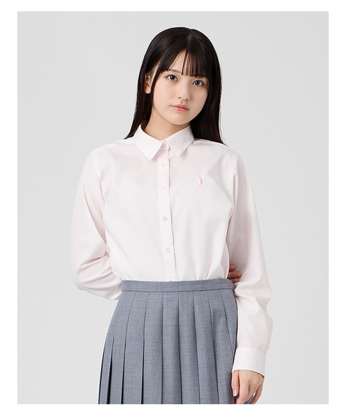 EASTBOY(イーストボーイ)の「シャツ 長袖 カラー ブラウス 女子 制服 学生服 中学 高校 スクール (シャツ/ブラウス・キッズ・サックスブルー/ピンク・7号/9号/11号/13号)」の13枚目の写真