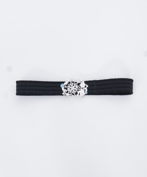 axes femme(アクシーズファム)の「雪薔薇モチーフゴムベルト(ベルト・レディース・シルバー/ゴールド・FREE)」の15枚目の写真