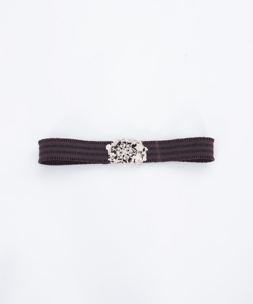 axes femme(アクシーズファム)の「雪薔薇モチーフゴムベルト(ベルト・レディース・シルバー/ゴールド・FREE)」の11枚目の写真
