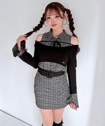 NOMAE（ノーマエ）の「【セットアップ対応】チェックシャツレイヤードニット（ニット/セーター）」