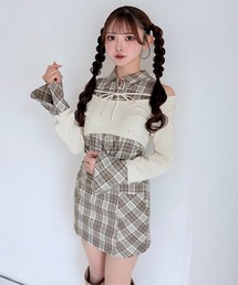 NOMAE（ノーマエ）の「【セットアップ対応】チェックシャツレイヤードニット（ニット/セーター）」