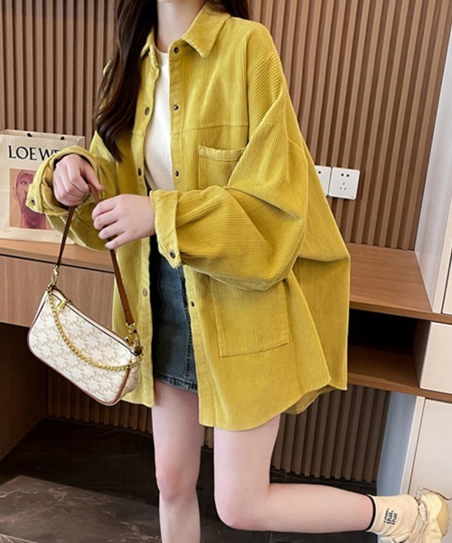 SallyLunn(サリーラン)の「コーデュロイシャツジャケット(その他アウター・レディース・イエロー/オリーブ/ベージュ・MEDIUM/LARGE)」の18枚目の写真