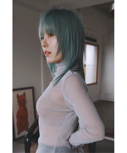 SALTMINT(ソルトミント)の「シースルーラメ長袖トップス(Tシャツ/カットソー・レディース・アイボリー/ブラック/グレー・FREE)」の3枚目の写真