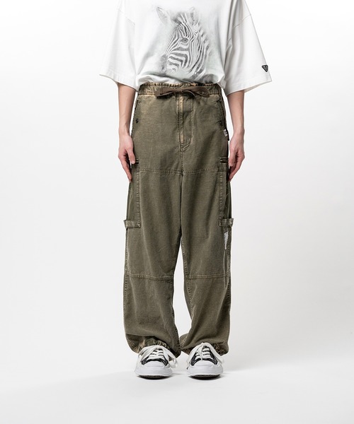 Maison MIHARA YASUHIRO（メゾンミハラヤスヒロ）の「Cotton Satin Cargo Pants（カーゴパンツ・メンズ・ダークグリーン/ライトグレー・46/48）」の2枚目の写真