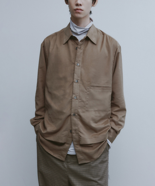 YOUTH(ユース)の「Faux Suede Layered Shirt - Brown(シャツ/ブラウス・レディース・その他・MEDIUM/LARGE)」の1枚目の写真