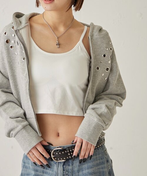 WHO'S WHO gallery(フーズフーギャラリー)の「BUILT IN BRA CAMI(キャミソール・レディース・ホワイト・FREE)」の2枚目の写真