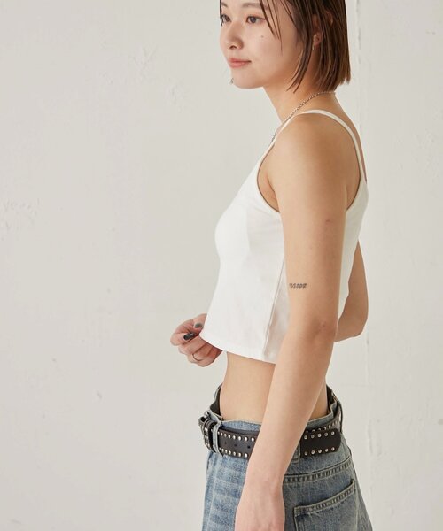 WHO'S WHO gallery(フーズフーギャラリー)の「BUILT IN BRA CAMI(キャミソール・レディース・ホワイト・FREE)」の5枚目の写真