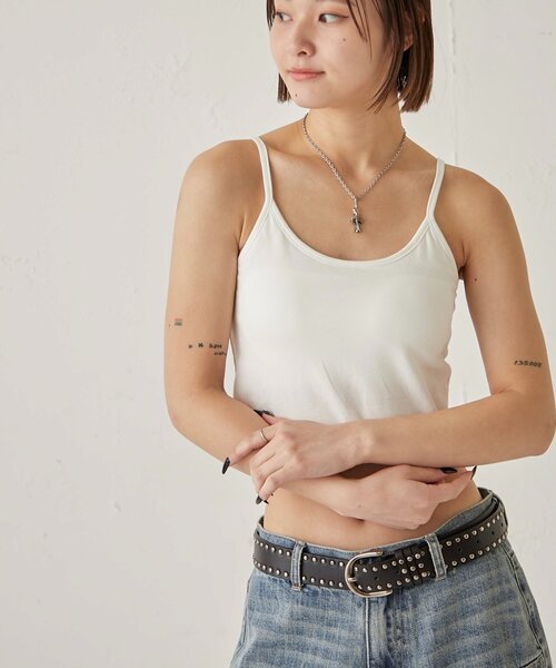 WHO'S WHO gallery(フーズフーギャラリー)の「BUILT IN BRA CAMI(キャミソール・レディース・ホワイト・FREE)」の6枚目の写真