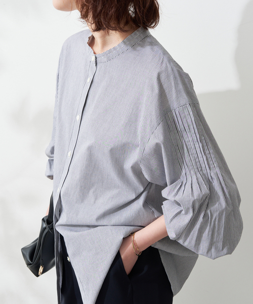 WEB限定/追加》ピンタックバルーンスリーブブラウス（シャツ/ブラウス