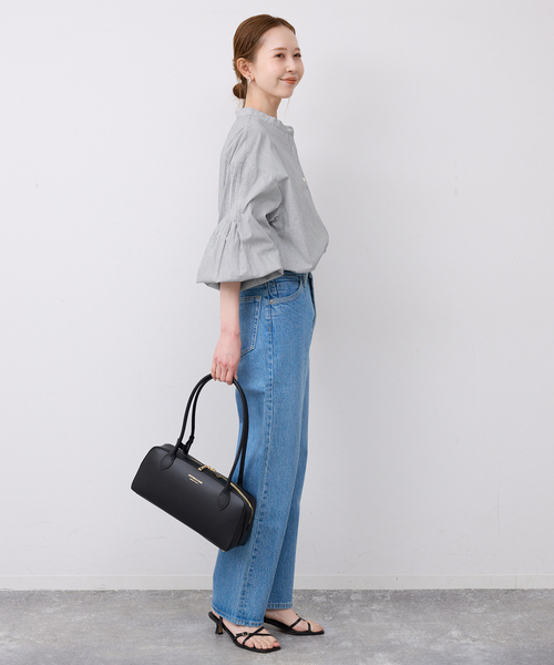 SLOBE IENA（スローブイエナ）の「《WEB限定/追加》ピンタックバルーンスリーブブラウス（シャツ/ブラウス・レディース・ホワイト/ブルー/チャコールグレー・FREE）」の8枚目の写真