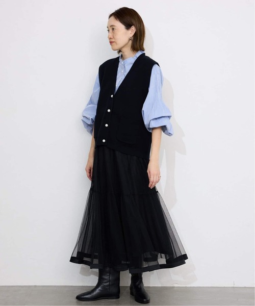 SLOBE IENA（スローブイエナ）の「《WEB限定/追加》ピンタックバルーンスリーブブラウス（シャツ/ブラウス・レディース・ホワイト/ブルー/チャコールグレー・FREE）」の20枚目の写真
