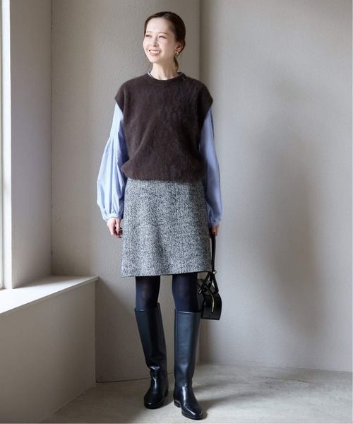 SLOBE IENA（スローブイエナ）の「《WEB限定/追加》ピンタックバルーンスリーブブラウス（シャツ/ブラウス・レディース・ホワイト/ブルー/チャコールグレー・FREE）」の13枚目の写真
