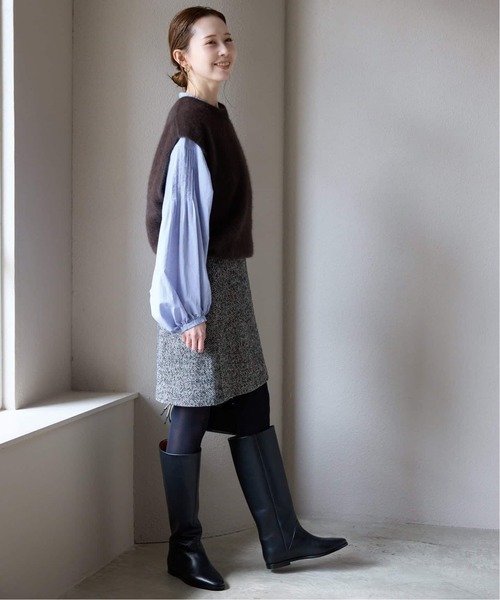 SLOBE IENA（スローブイエナ）の「《WEB限定/追加》ピンタックバルーンスリーブブラウス（シャツ/ブラウス・レディース・ホワイト/ブルー/チャコールグレー・FREE）」の14枚目の写真