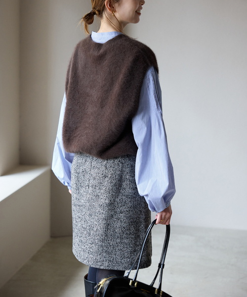 SLOBE IENA（スローブイエナ）の「《WEB限定/追加》ピンタックバルーンスリーブブラウス（シャツ/ブラウス・レディース・ホワイト/ブルー/チャコールグレー・FREE）」の17枚目の写真