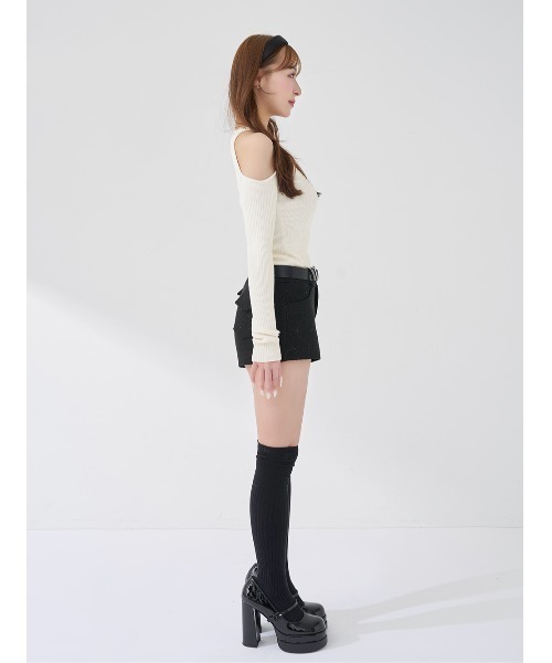 Darich(ダーリッチ)の「リボンビジューアメスリニットトップス(ニット/セーター・レディース・ブラック/ピンク/アイボリー・FREE)」の12枚目の写真