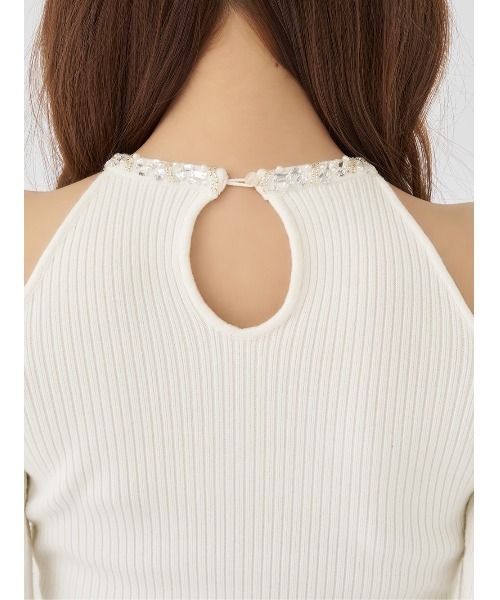 リボンビジューアメスリニットトップス（ニット/セーター）｜Darich